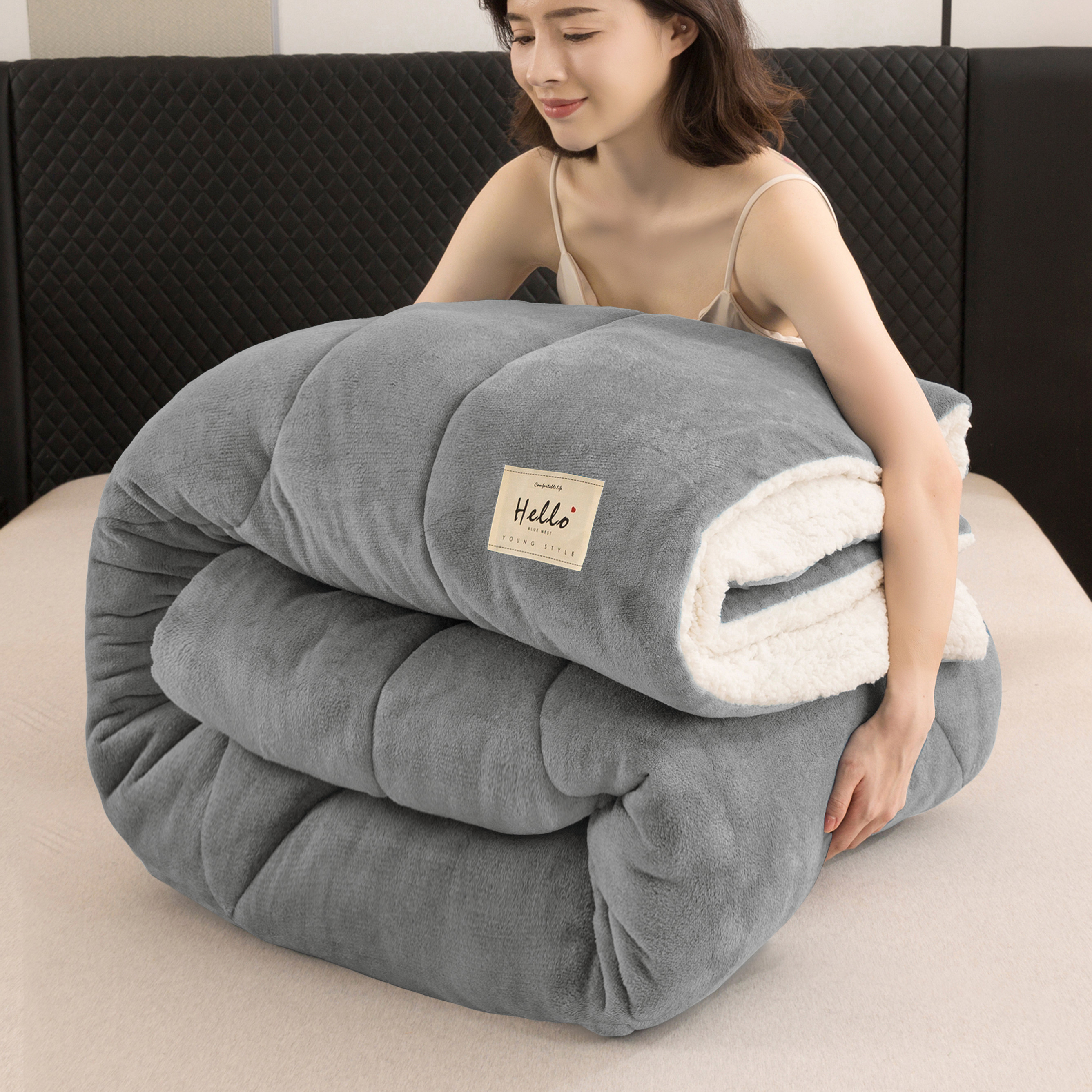 羊羔绒被子冬被加厚保暖牛奶绒棉被双面绒冬单双人春秋冬季加绒芯,淘宝优惠券,粉丝福利购,淘宝优惠卷