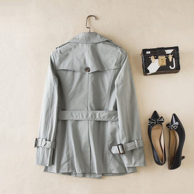 Short coat slim basic solid color commuter windbreaker