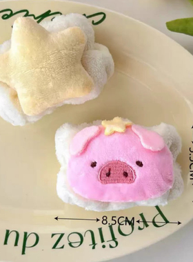 新款小猪猪装饰发带女洗脸可爱毛绒发箍超萌kt头饰搞怪拍照发卡女