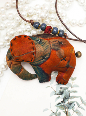 小吉象项链香云纱真丝