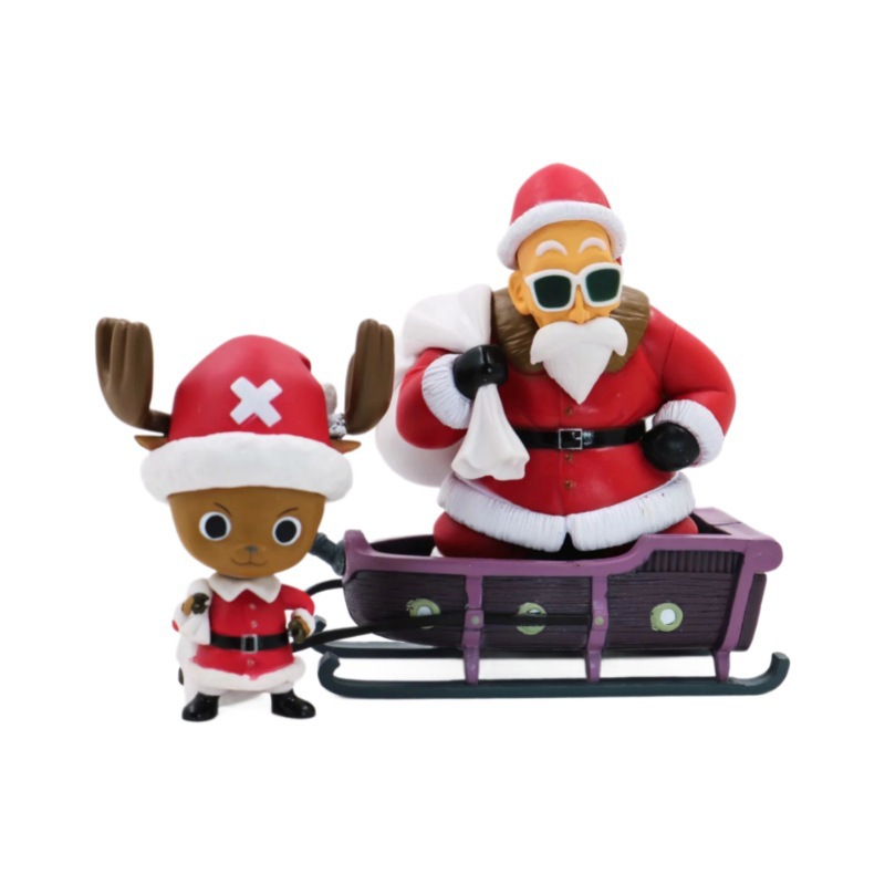 海贼 航海团 圣诞 乔巴 拉雪橇 圣诞老人 龟仙人 摆件 盒装手办 - 图2