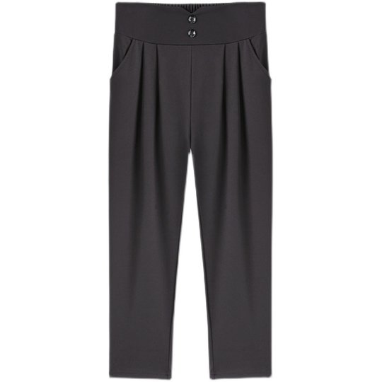 八分裤女春秋季小个子大码垂感高腰显瘦休闲宽松萝卜小脚哈伦西裤