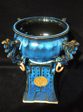 禹州工艺品钧瓷摆件中式