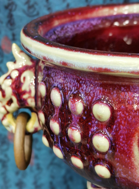 钧瓷聚宝盆摆件招财聚财家用装饰品客厅摆设陶瓷乔迁开业旺财礼品