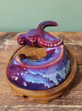 钧瓷卧牛茶宠扭转乾坤家居装饰摆件生肖牛客厅办公室茶室桌面摆设