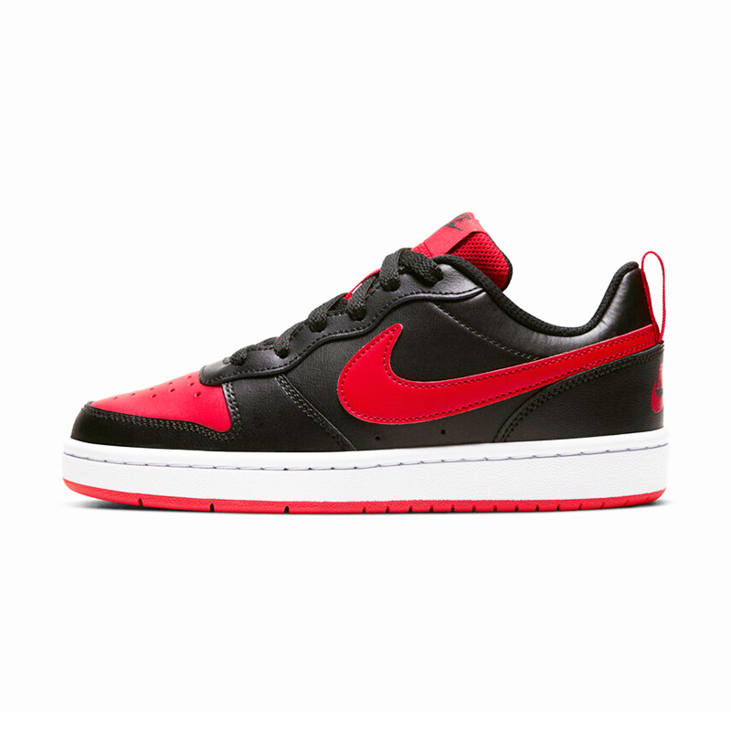 耐克 Nike Court  Borough Low 黑红复古休闲板鞋 BQ5448 DQ5979 - 图3