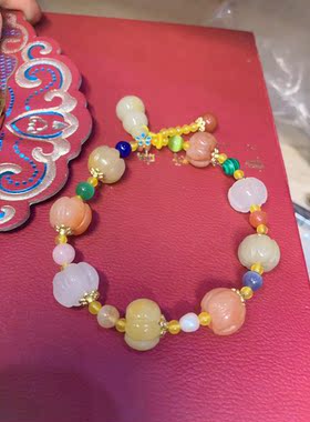 天然金丝玉葫芦手链2023年新爆款送女朋友礼物