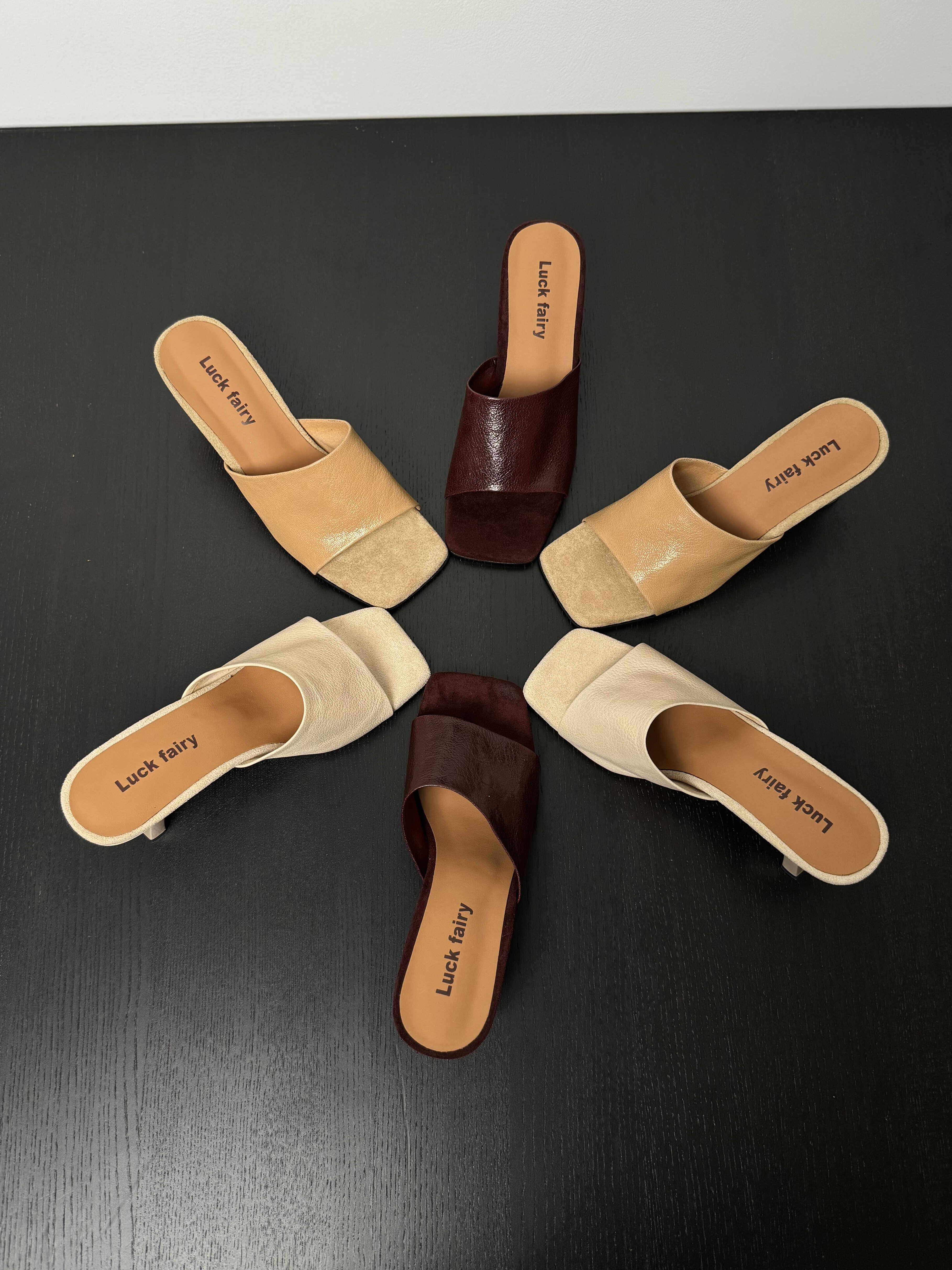 Fermina 小众粗跟拖鞋女夏季外穿一字拖百搭软面羊皮凉拖2024新款,淘宝优惠券,粉丝福利购,淘宝优惠卷