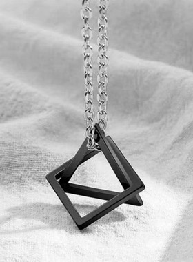 合金钛钢盒子链男女通用时尚简约