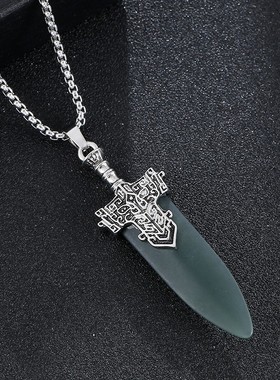 民族风新款复古宝剑项链