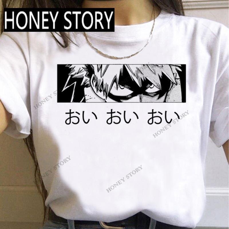 Japanese Anime My Hero Academia T Shirt动漫我的英雄学院女T恤 - 图0