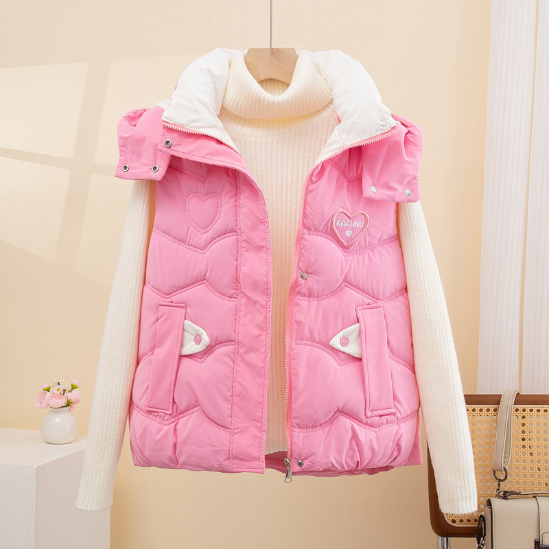 免洗羽绒棉马甲女2025秋冬新款宽松洋气连帽坎肩短款外穿背心外套,淘宝优惠券,粉丝福利购,淘宝优惠卷