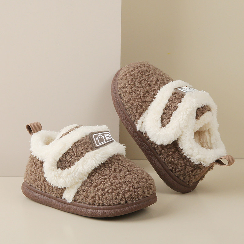 冬季宝宝棉拖鞋包根居家地板鞋毛毛儿童棉鞋加厚便捷室内鞋男女童,淘宝优惠券,粉丝福利购,淘宝优惠卷