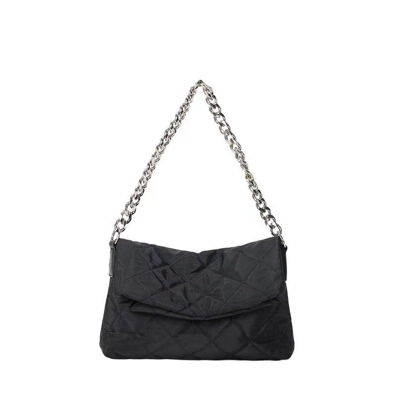 女包2025韩版新款菱格单肩包防水牛津布粗链条包大容量时尚斜挎包,淘宝优惠券,粉丝福利购,淘宝优惠卷