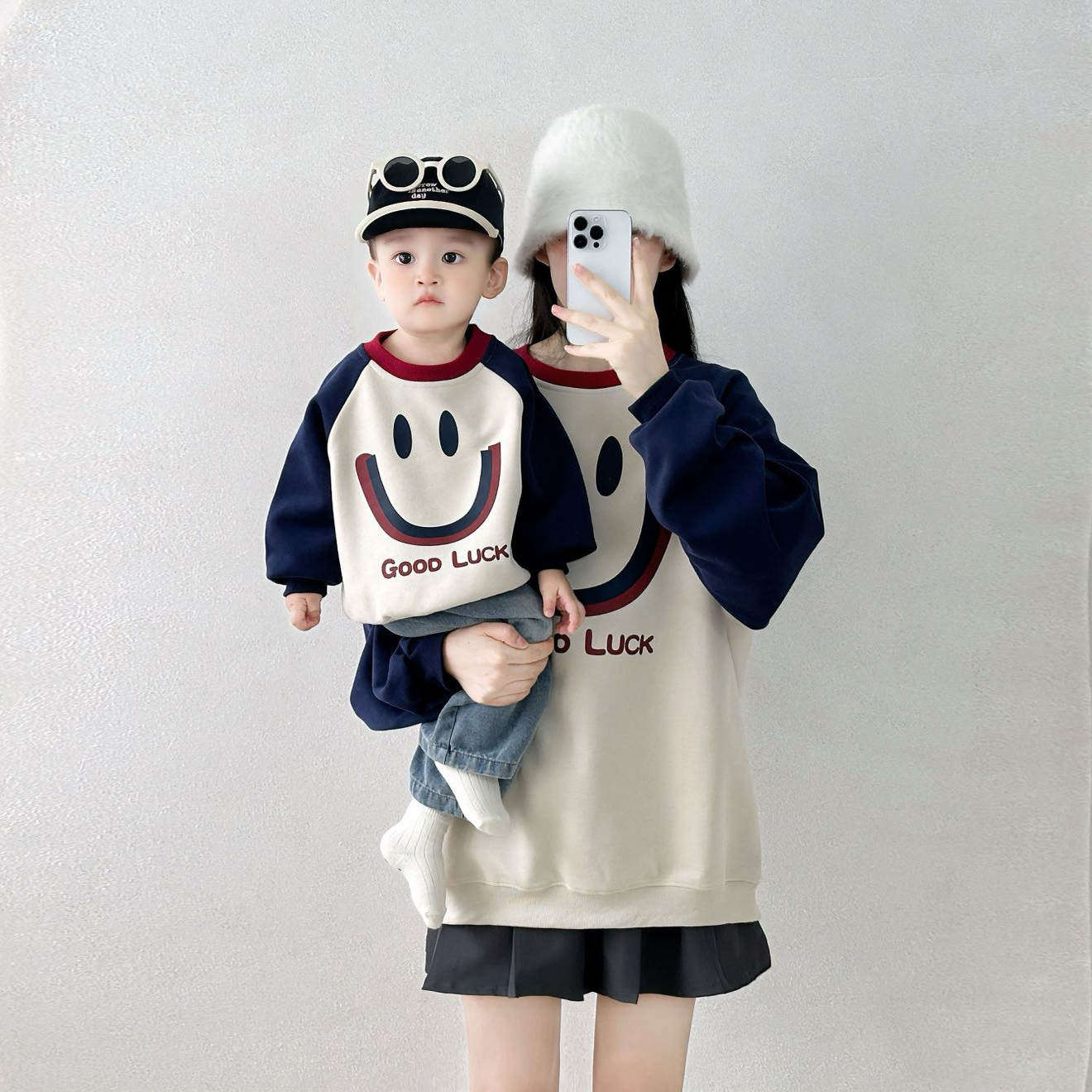 秋冬一家三口亲子装母女2025新款母子炸街高端长袖卫衣四口全家装,淘宝优惠券,粉丝福利购,淘宝优惠卷