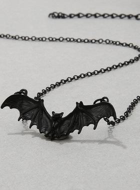 黑色蝙蝠项链Punk Black bat Necklace Halloween Women Jewelry
