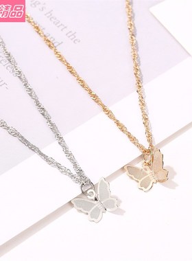 Korean style hot selling student butterfly simple necklace