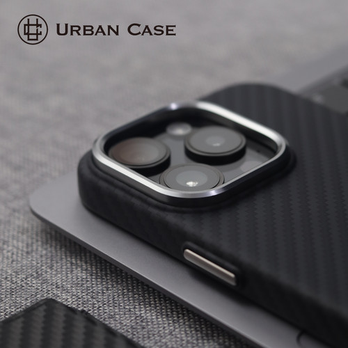 URBAN CASE 纯黑碳纤维纹超薄散热磁吸适用于iPhone17promax手机壳苹果16pro保护套防摔男生个性简约磨砂 - 图2