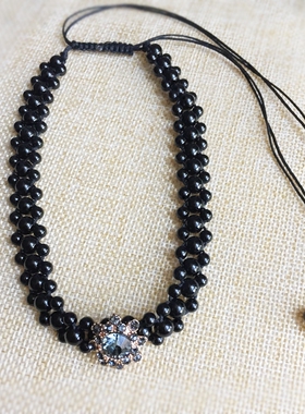 燕支吾西花朵甲状腺短韩版颈链