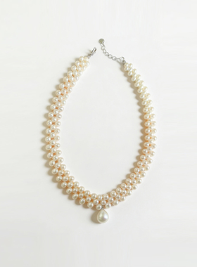 燕支吾西法式天然项链礼服锁骨链轻奢小众女颈链挡疤痕女项圈