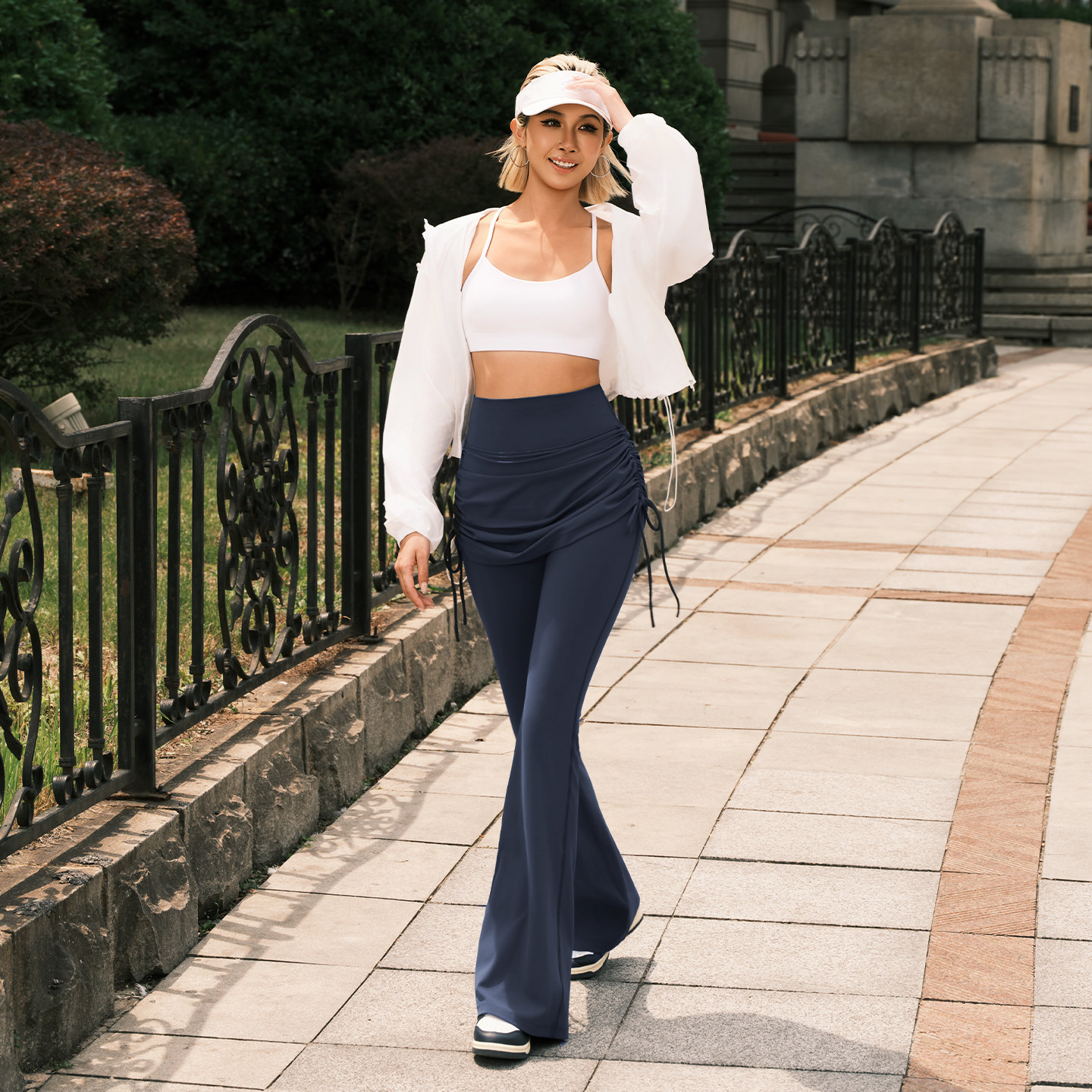 Aria Leisure 假两件微喇瑜伽裤外穿女新款普拉提训练服健身套装,淘宝优惠券,粉丝福利购,淘宝优惠卷