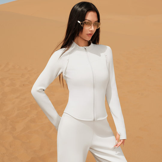 Спортивный топ для йоги Aria Leisure, женская осенне-зимняя куртка для фитнеса с длинными рукавами и бархатная тренировочная одежда для пилатеса