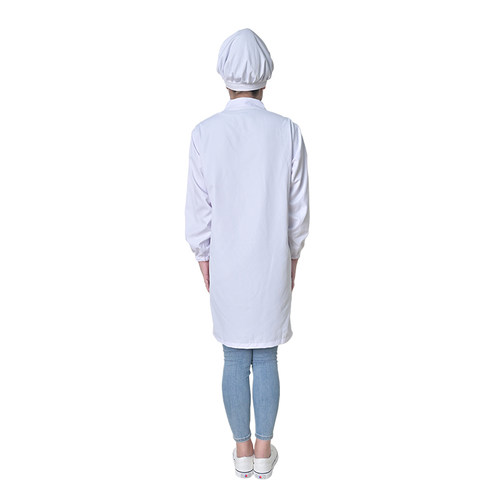 白大褂工作服 女车间参观服食品加工车间大褂男防尘服可定制LOGO - 图1
