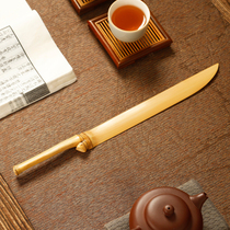 Natural bamboo jade bamboo cut paper knife retro handmade envelope Opener Knife Xuan Paper Cut bamboo knife Wenfang Four Treasure Supplies