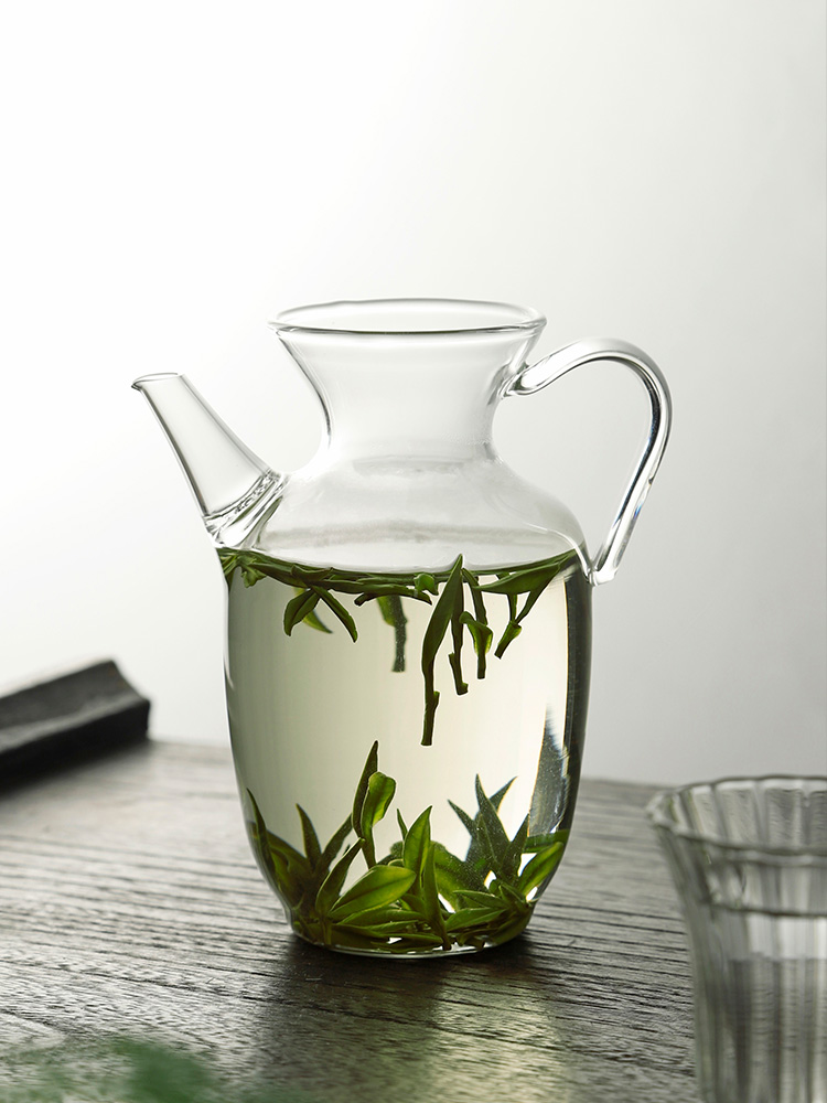 仿宋玻璃壶泡绿茶专用执壶过滤家用耐高温泡茶器茶壶茶杯套装茶具