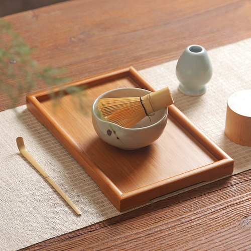 竹制奉茶盘托盘 长方形家用大小号功夫茶托 日式木质茶海祥福茶具 - 图2