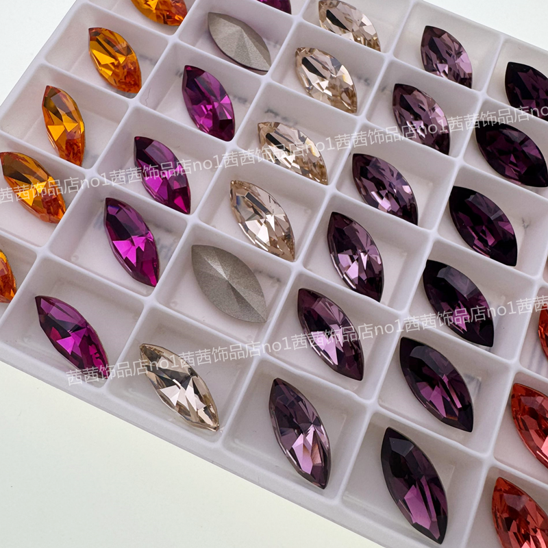 奥地利华子钻4228马眼施家水晶美甲钻指甲饰品镶钻15*7MM - 图0