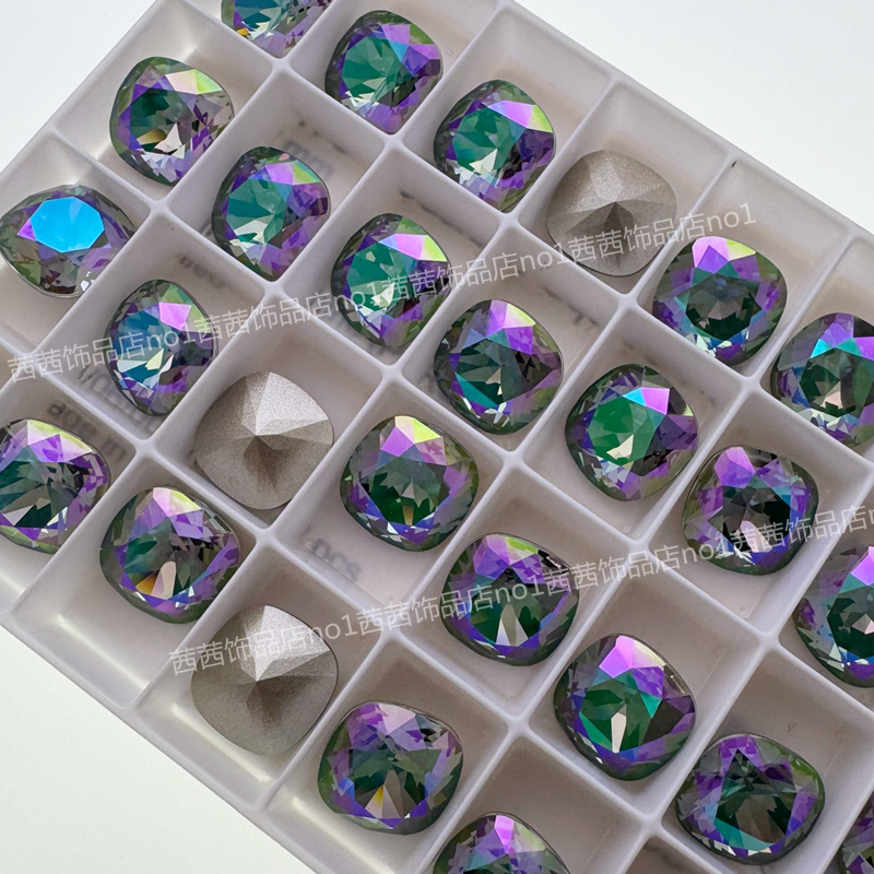 施家水晶4470尖底肥方PARSH天堂之光美甲饰品手工DIY项链华子方钻 - 图1