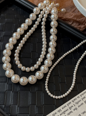 4mm6mm10mm施华洛珍珠项链