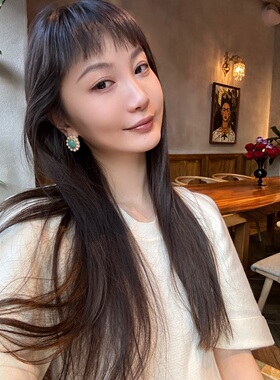 法式复古蓝色多瑙河耳钉