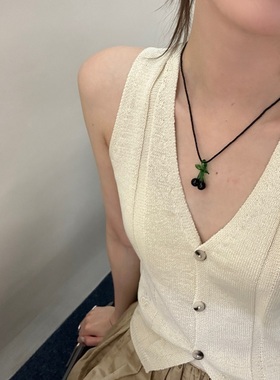 fever同款琉璃樱桃项链