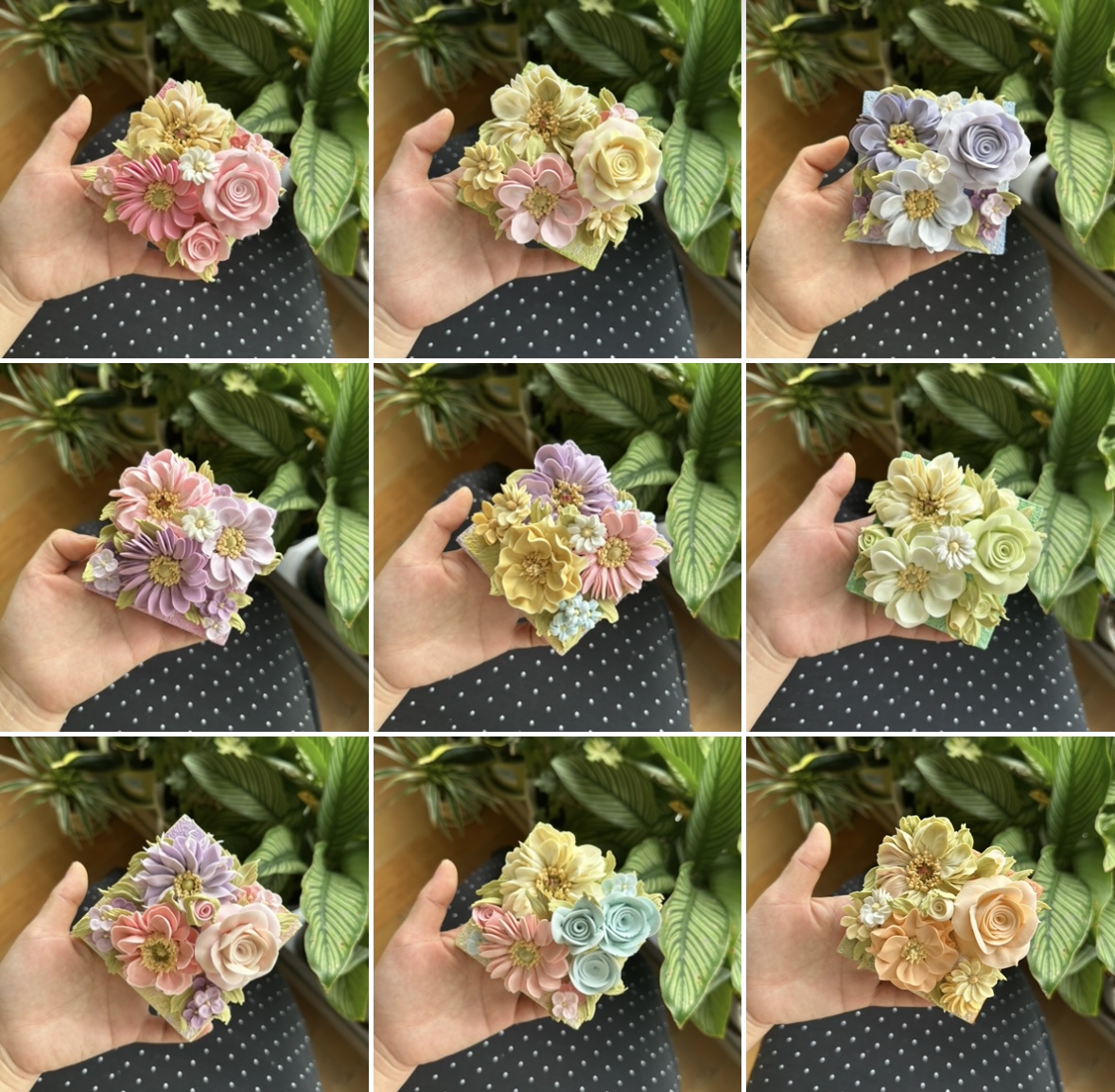 手工冰箱贴，粘土裱花，8.5cm直径 - 图3