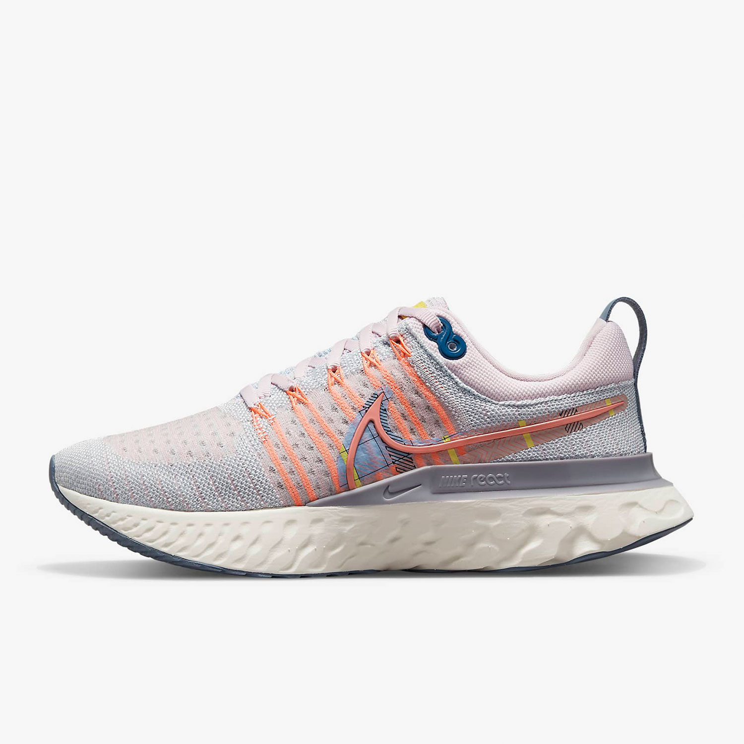 Nike/耐克REACT INFINITY RUN灰色粉色白色男女跑步鞋DH2497-600-图0