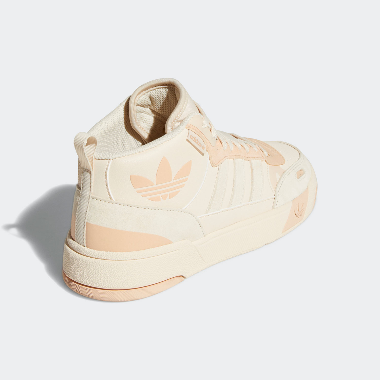 Adidas/阿迪达斯三叶草POST UP白女子休闲经典运动高帮板鞋H00222 - 图2