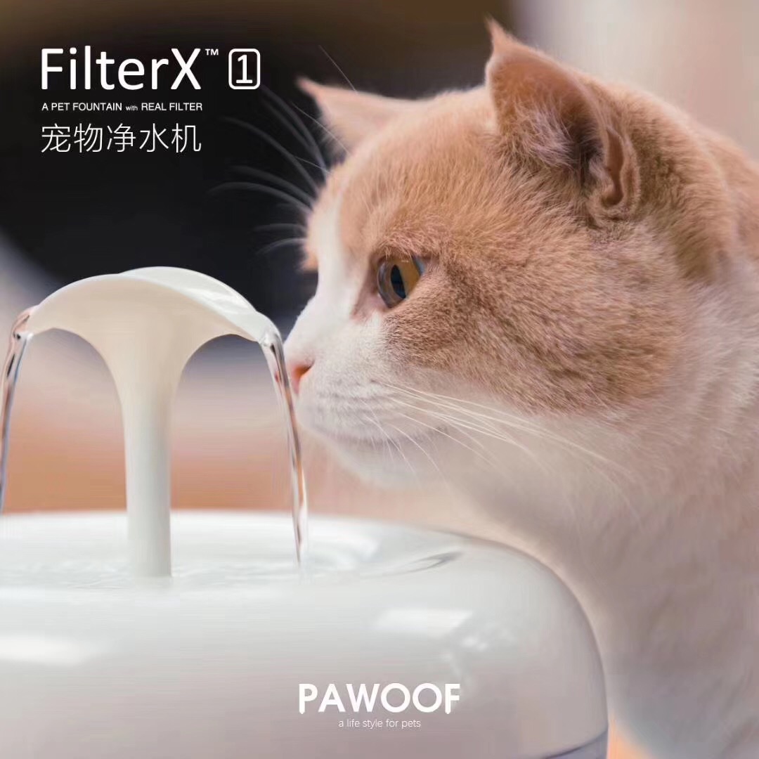 美国酷极PAWOOF自动饮水器猫狗通用循环活水流动过滤宠物饮水机-图1