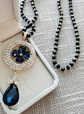 轻奢小众设计感秋冬毛衣链