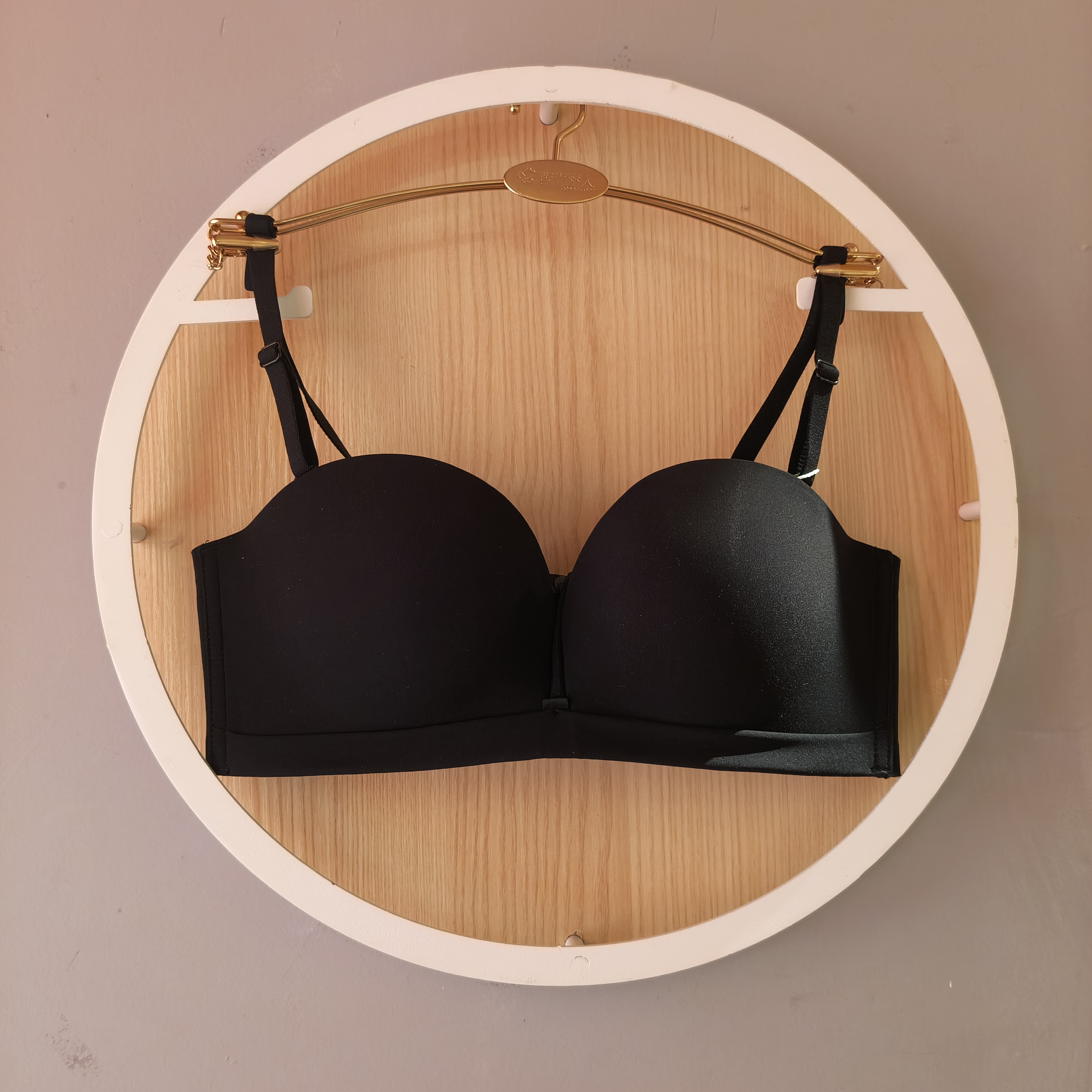 都市丽人古丽娜扎同款LBH1A1无痕无肩带半杯隐形百搭无肩带文胸 - 图0