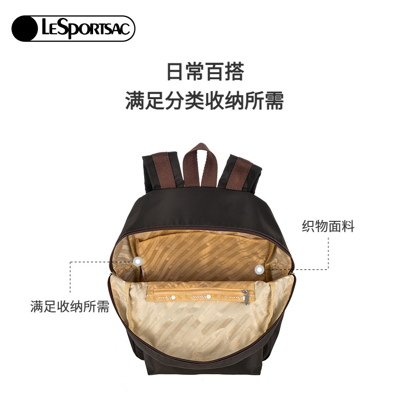 LeSportsac乐播诗新款Trendy潮流系列简约电脑背包大容量双肩包,淘宝优惠券,粉丝福利购,淘宝优惠卷