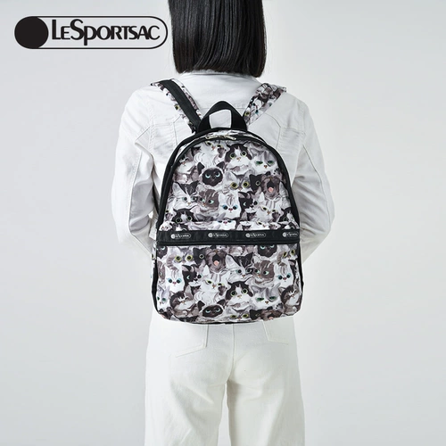 LeSportsac Сумка через плечо, черная цепь, барсетка, на цепочке
