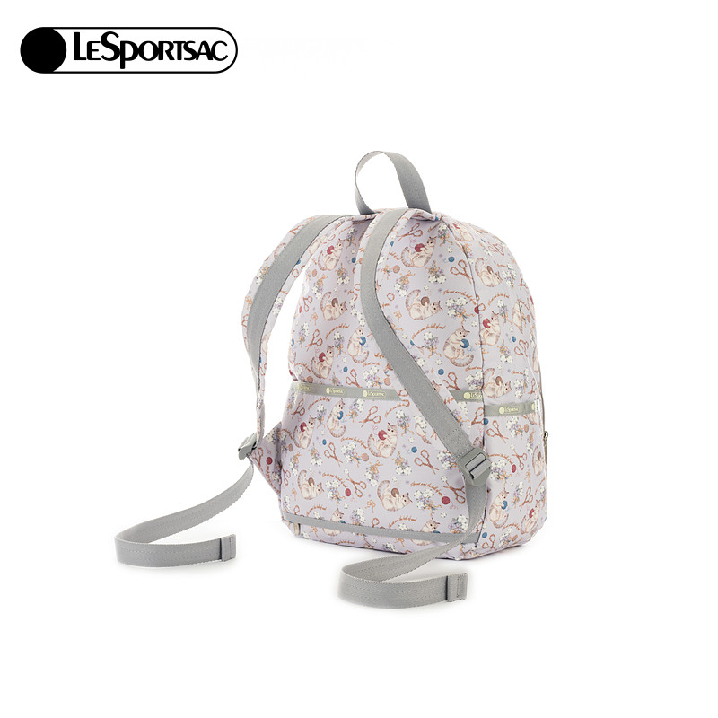 LeSportsac乐播诗新款TRENDY系列满印猫猫大容量通勤电脑双肩包,淘宝优惠券,粉丝福利购,淘宝优惠卷