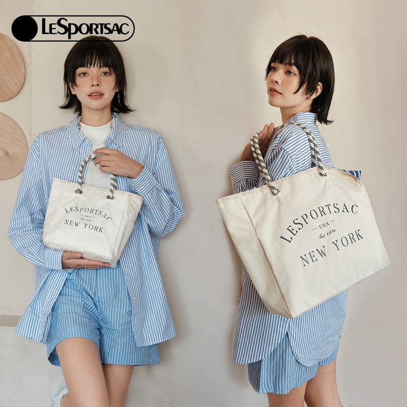 赵露思同款LeSportsac乐播诗通勤上班手提包腋下包包女双面托特包 - 图2