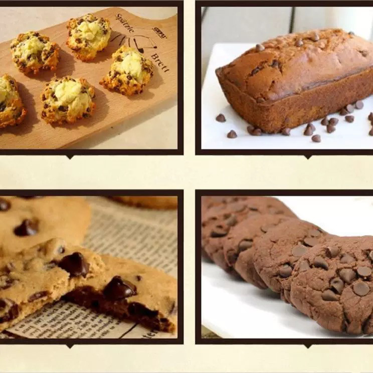 可可百利黑巧克力入炉豆50耐烤高温曲奇面包颗粒豆纯可可零食烘焙 - 图1