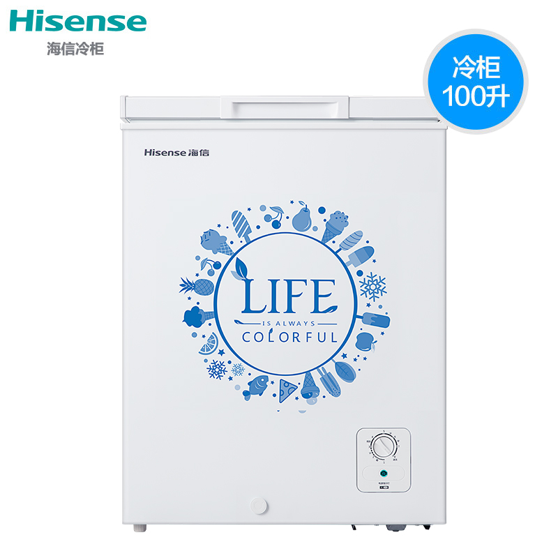 冰柜家用小型冷藏冷冻柜卧式迷你冷柜 A 100N BC BD 海信 Hisense 冰柜家用小型冷藏冷冻柜卧式迷你冷柜 A 100N BC BD 海信 Hisense