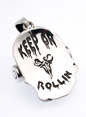 街头文化滑板吊坠情侣渡鸦纯银