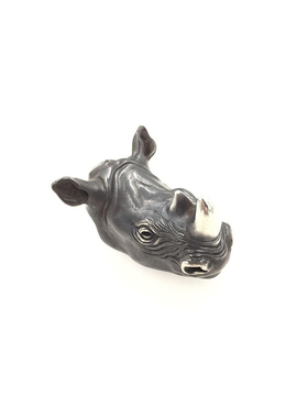 渡鸦专属手工纯银犀牛情侣吊坠