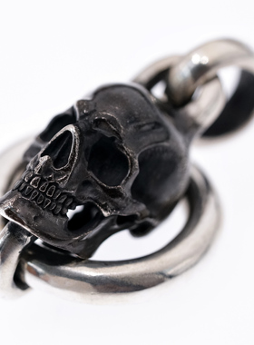 渡鸦专属欧美纯银手工RS骷髅吊坠